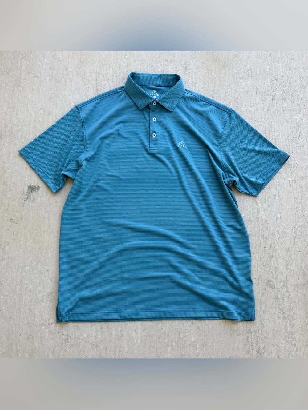 Rhoback Golf Polo Shirt Men Size XL Striped Stretch